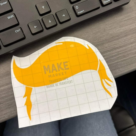 5x5 Vinyl Stickers: Kamala or Trump Wigs - Picture 1 of 2